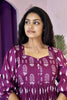 Purple Handblock Printed Maxi Dress
