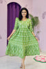 Green Handblock Printed Dress