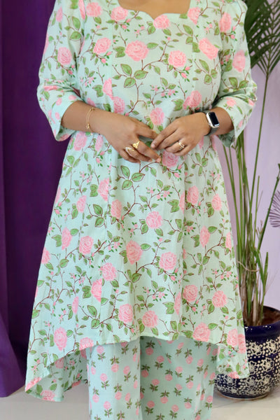 Pastel Aqua Kurta Set