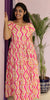 Flared Ikat Print Maxi Dress