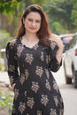 Black Petal Kurta Set
