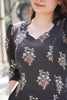 Black Petal Kurta Set