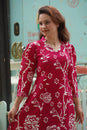 Petal Neck Floral Kurta Set