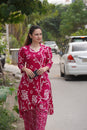 V-Neck Floral Kurta