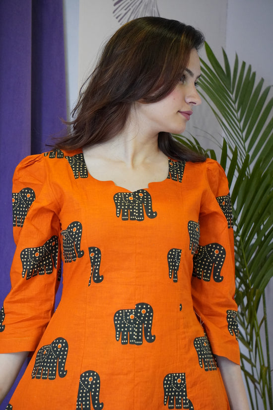 Sunset Orange Grace Dress