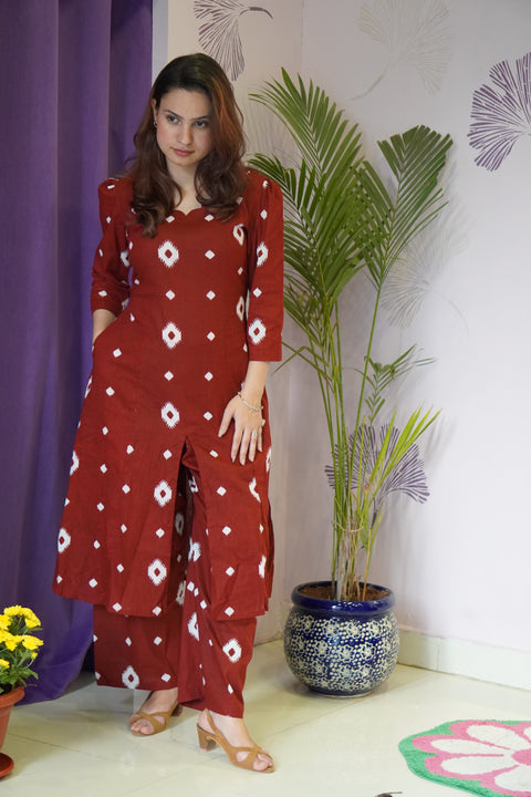 Crimson Loom Dress