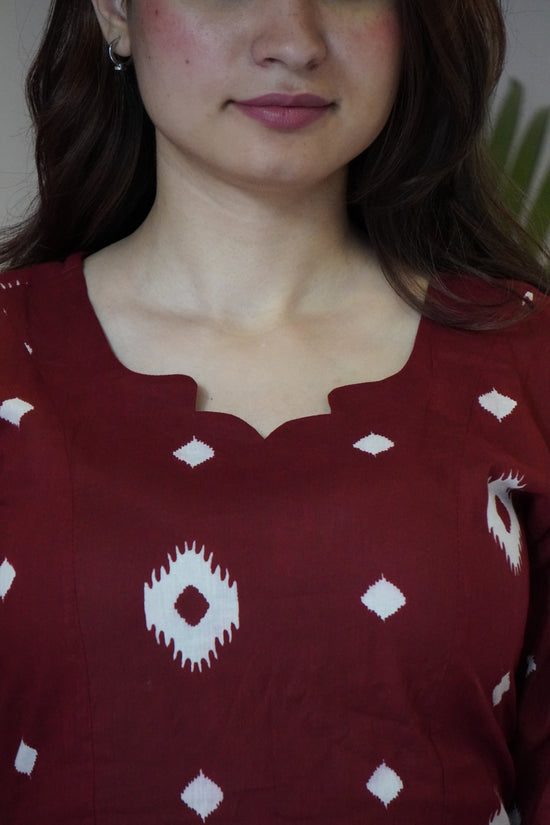 Crimson Loom Dress