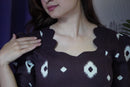 Plum Whisper Ikat Dress
