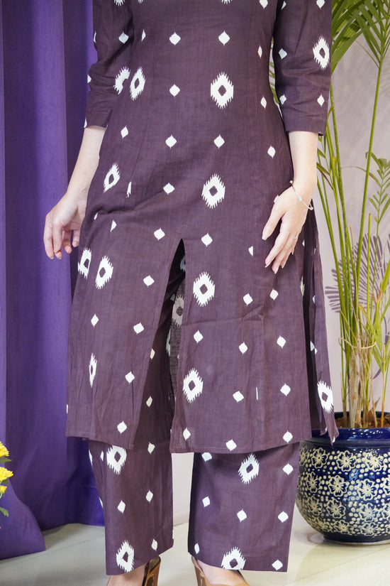 Plum Whisper Ikat Dress