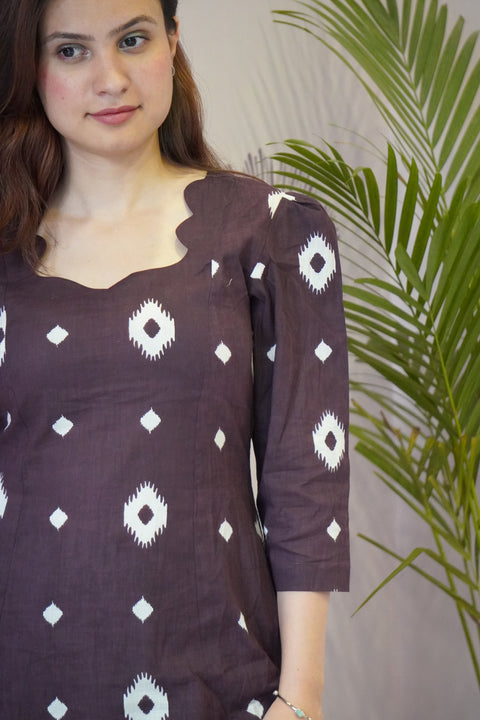 Plum Whisper Ikat Dress