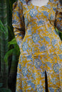 Golden Flora Slit Kurta Set