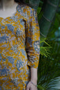 Golden Flora Slit Kurta Set