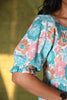 Pastel Blue Floral Maxi Dress