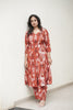 Rust Red Printed Kurta Set