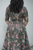 Olive Bloom Midi Dress