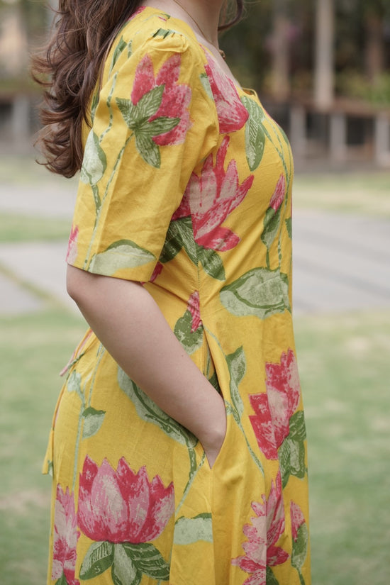 Sunflower Bloom Midi Dress