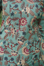 Turquoise Aqua Floral Print Kurta Set