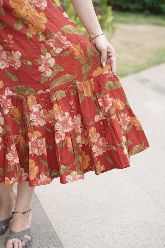 Rust Bloom Dress