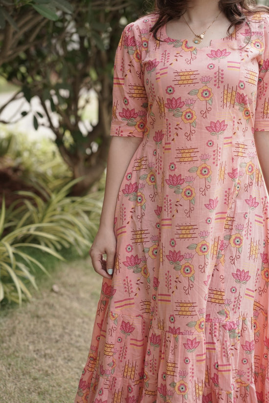 Rose Blossom Printed Maxi Dress