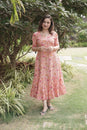 Rose Blossom Printed Maxi Dress