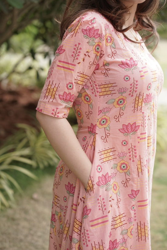 Rose Blossom Printed Maxi Dress