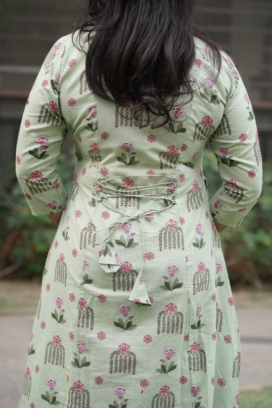 Mint Green Floral Kurta Set