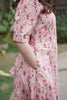 Vintage Floral Pink Dress