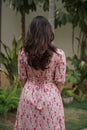 Vintage Floral Pink Dress